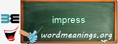 WordMeaning blackboard for impress